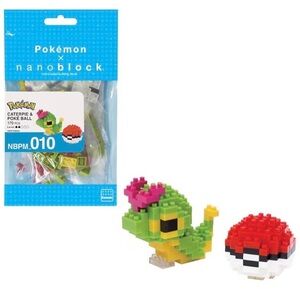 BRAND NEW SEALED PACKAGE nanoblock-Pokémon-Caterpie & Poke Ball, Building Kit